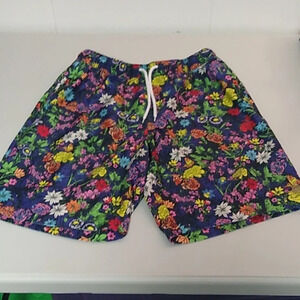 FLORAL SWIM, BOARD, EVERYDAY SHORTS, 2 ZIP, &1 HOOK & LOOP POCKET, 8.25" LENGTH